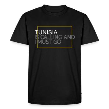 Tunisie Dicton - T-shirt Premium bio Homme - noir - Devant - Nico (187cm)