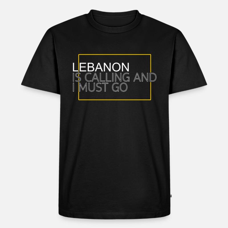 Libanon Spruch - Männer Premium Bio T-Shirt - Schwarz