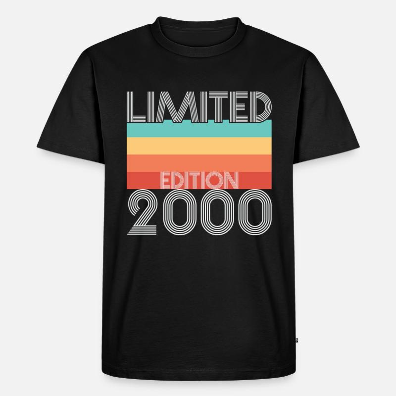 Limited Edition Retro 2000 - Männer Premium Bio T-Shirt - Schwarz
