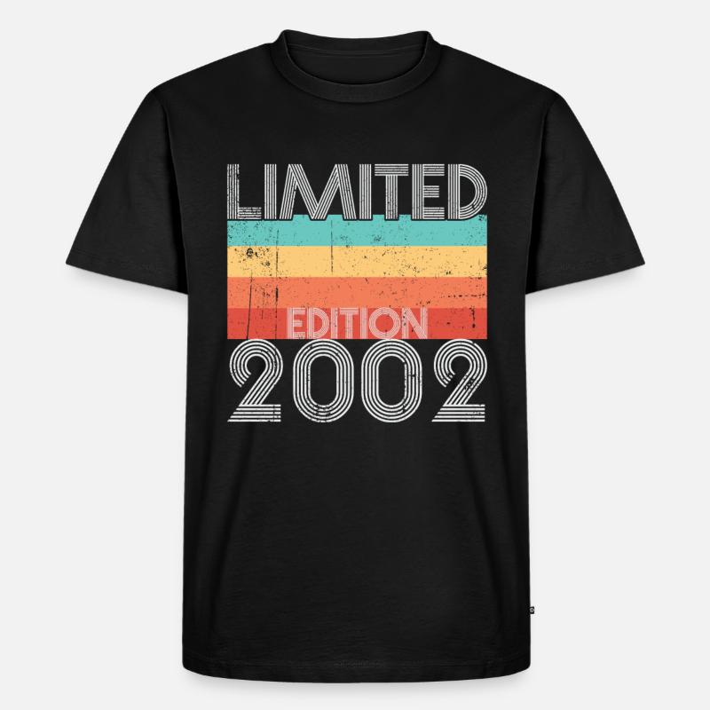 Limited Edition Retro 2002 - Männer Premium Bio T-Shirt - Schwarz