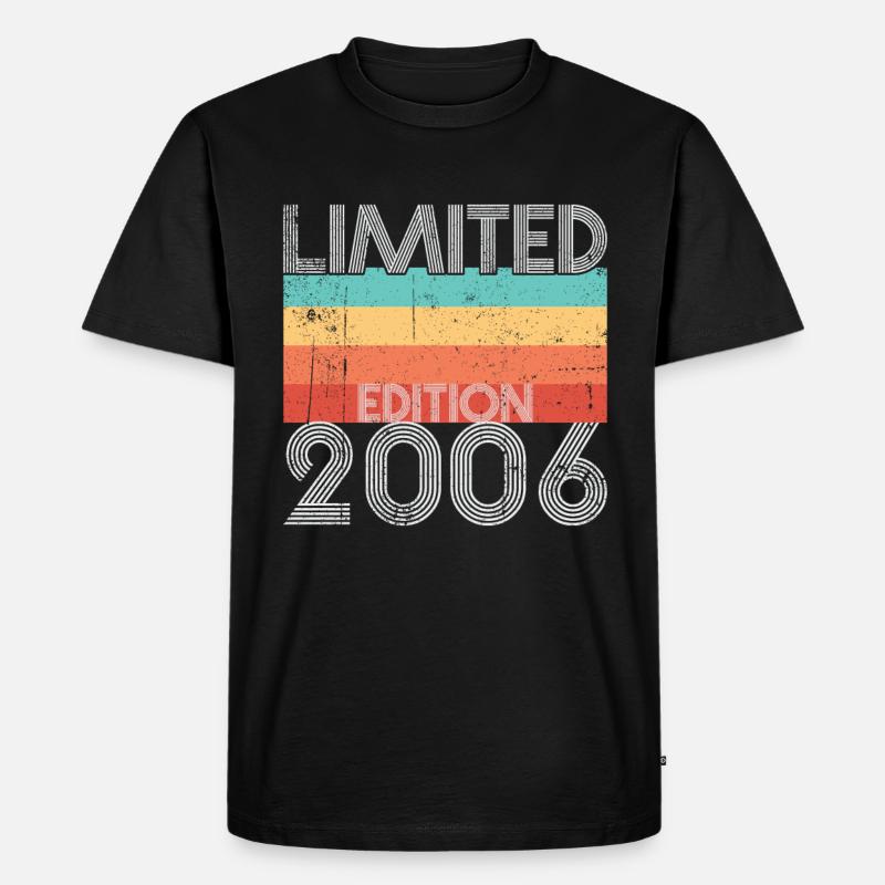 Limited Edition Retro 2006 - Männer Premium Bio T-Shirt - Schwarz