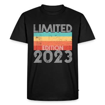 Limited Edition Retro 2023 - Men's Premium Organic T-Shirt - black - Front - Nico (187cm)