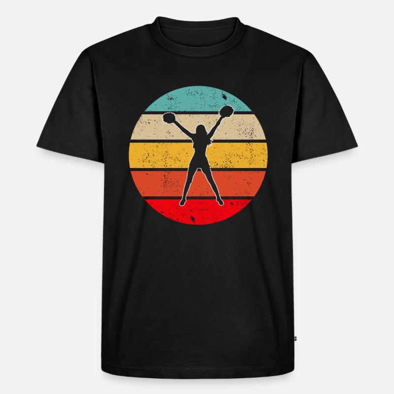 Cheerleading Retro - Männer Premium Bio T-Shirt - Schwarz