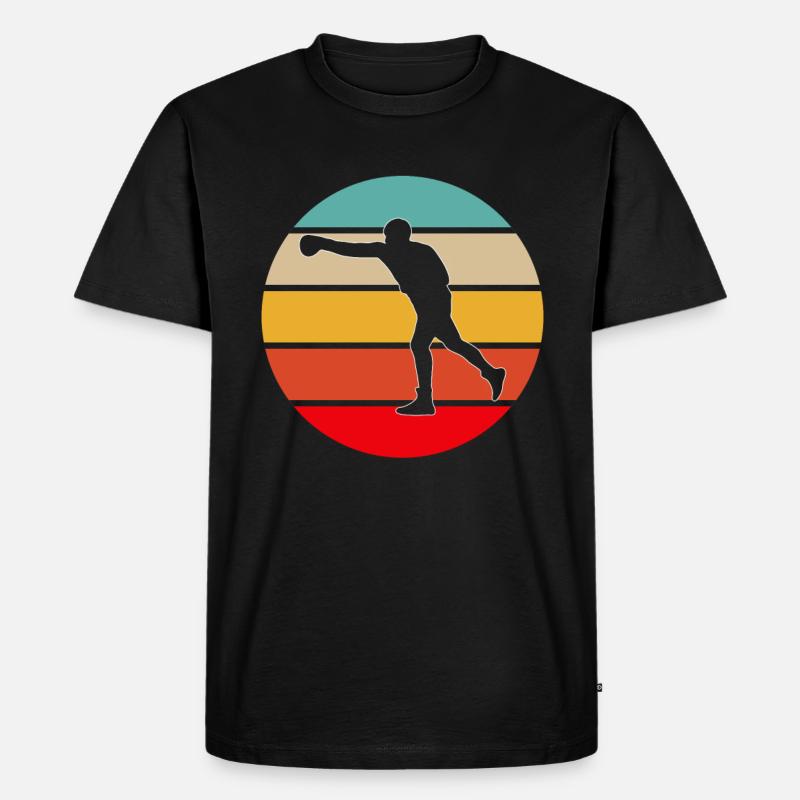 Boxen Retro Logo - Männer Premium Bio T-Shirt - Schwarz