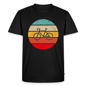 Vélo Rétro - T-shirt Premium bio Homme - noir - Devant - Nico (187cm)