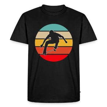 Skate Retro - Men's Premium Organic T-Shirt - black - Front - Nico (187cm)