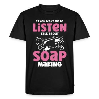 Savon Cadeau Savon Maison - T-shirt Premium bio Homme - noir - Devant - Nico (187cm)