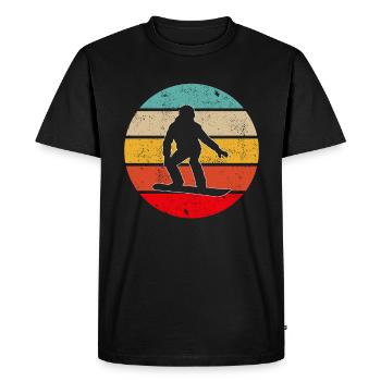 Snowboarding Retro - Men's Premium Organic T-Shirt - black - Front - Nico (187cm)