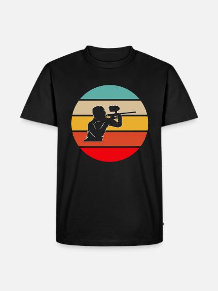 Paintball Retro - Men's Premium Organic T-Shirt - black