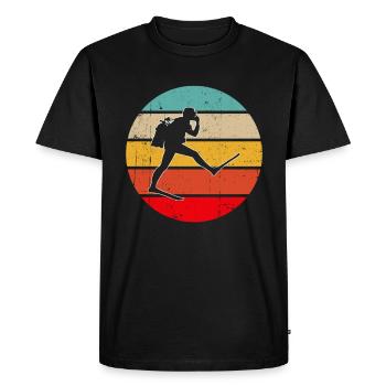 Diving Retro - Men's Premium Organic T-Shirt - black - Front - Nico (187cm)