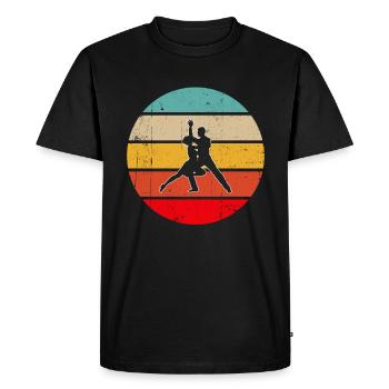 Dancing Retro - Men's Premium Organic T-Shirt - black - Front - Nico (187cm)