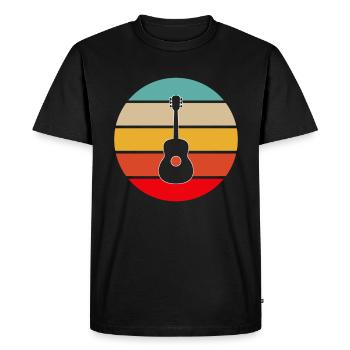 Guitare Rétro - T-shirt Premium bio Homme - noir - Devant - Nico (187cm)