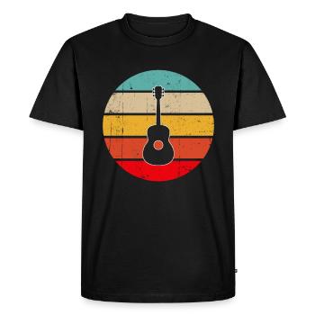Guitare Rétro - T-shirt Premium bio Homme - noir - Devant - Nico (187cm)