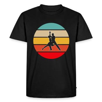 Dancing Retro - Men's Premium Organic T-Shirt - black - Front - Nico (187cm)