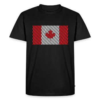 Drapeau du Canada - T-shirt Premium bio Homme - noir - Devant - Nico (187cm)