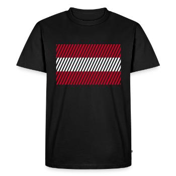 Austrian flag - Men's Premium Organic T-Shirt - black - Front - Nico (187cm)