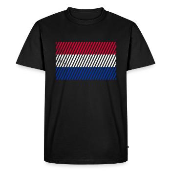 Drapeau des Pays-Bas - T-shirt Premium bio Homme - noir - Devant - Nico (187cm)