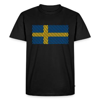 Drapeau suédois - T-shirt Premium bio Homme - noir - Devant - Nico (187cm)