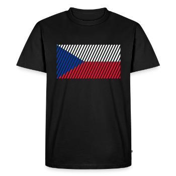 Drapeau de la République tchèque - T-shirt Premium bio Homme - noir - Devant - Nico (187cm)