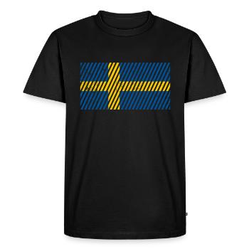 Drapeau suédois - T-shirt Premium bio Homme - noir - Devant - Nico (187cm)
