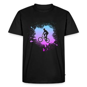 Le BMX - T-shirt Premium bio Homme - noir - Devant - Nico (187cm)