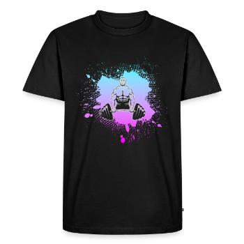 Culturisme - T-shirt Premium bio Homme - noir - Devant - Nico (187cm)