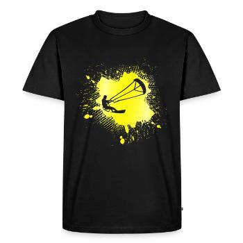 kite surfing - Men's Premium Organic T-Shirt - black - Front - Nico (187cm)