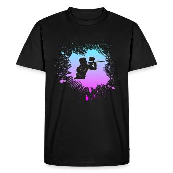 le paintball - T-shirt Premium bio Homme - noir - Devant - Nico (187cm)