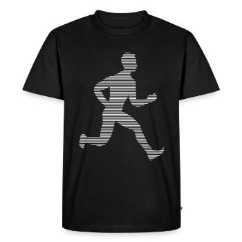 Faire du jogging - T-shirt Premium bio Homme - noir - Devant - Nico (187cm)