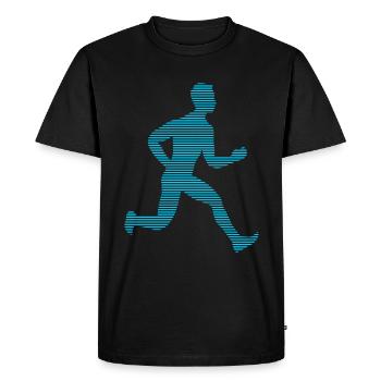Faire du jogging - T-shirt Premium bio Homme - noir - Devant - Nico (187cm)