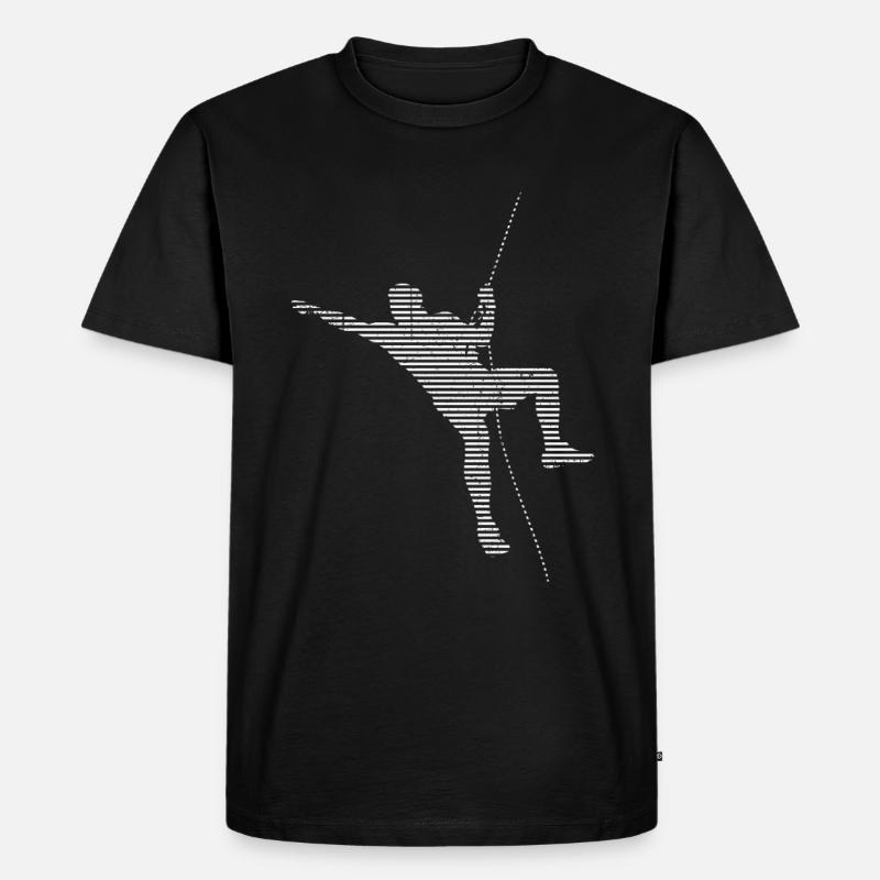 Klettern - Männer Premium Bio T-Shirt - Schwarz