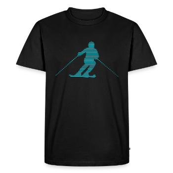 Ski - T-shirt Premium bio Homme - noir - Devant - Nico (187cm)