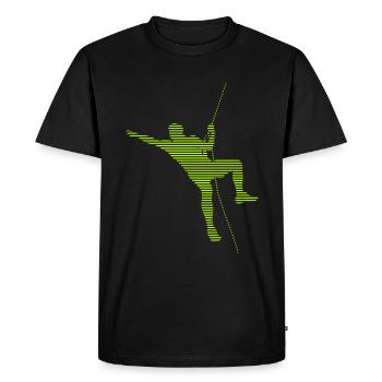 Grimper - T-shirt Premium bio Homme - noir - Devant - Nico (187cm)