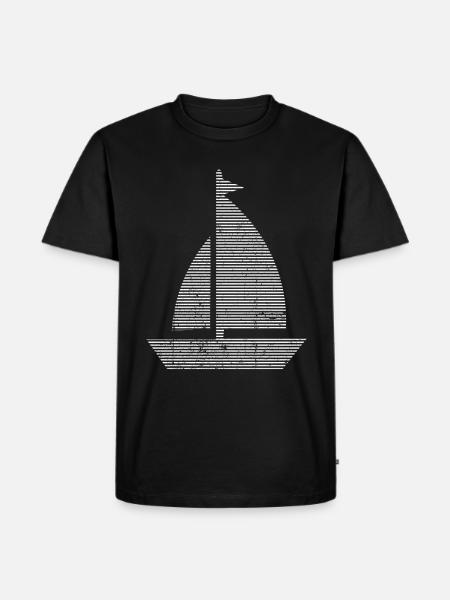 Segeln - Männer Premium Bio T-Shirt - Schwarz