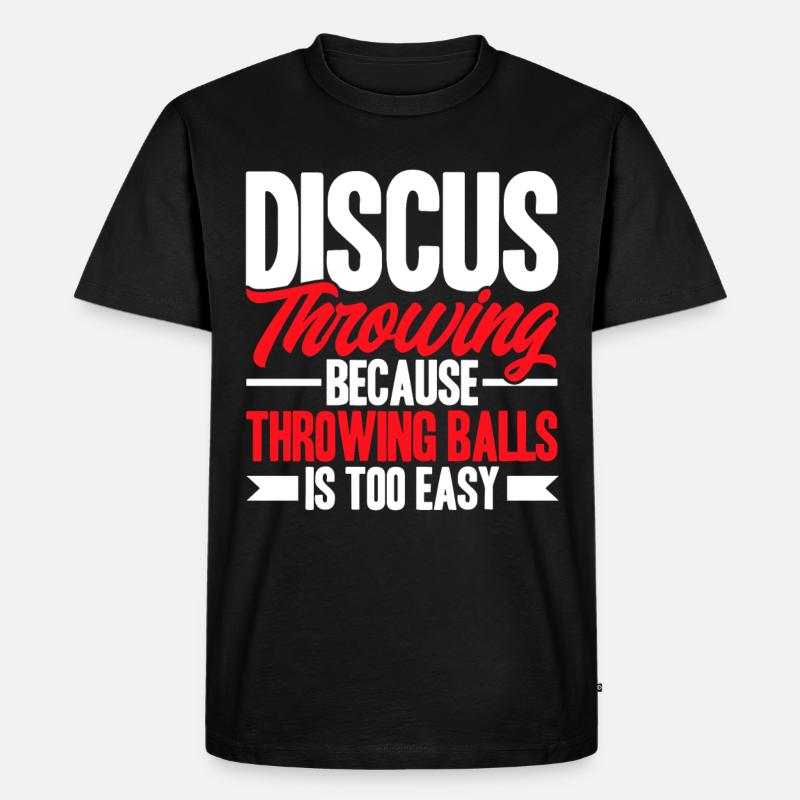 Diskuswerfen Diskuswerfer Geschenk - Männer Premium Bio T-Shirt - Schwarz