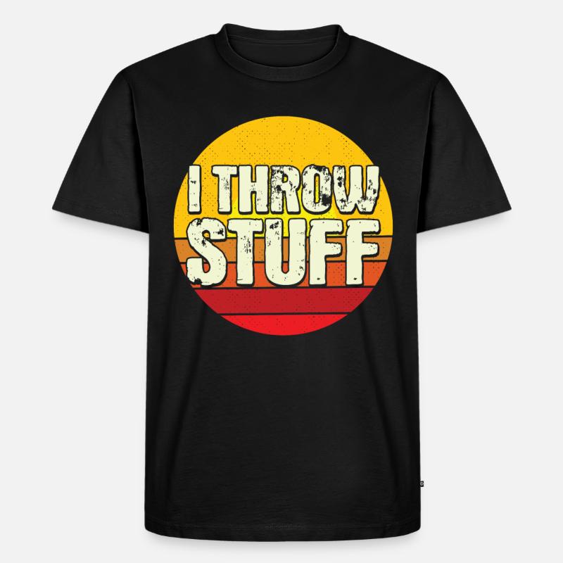 Diskuswerfen Diskuswerfer Geschenk - Männer Premium Bio T-Shirt - Schwarz