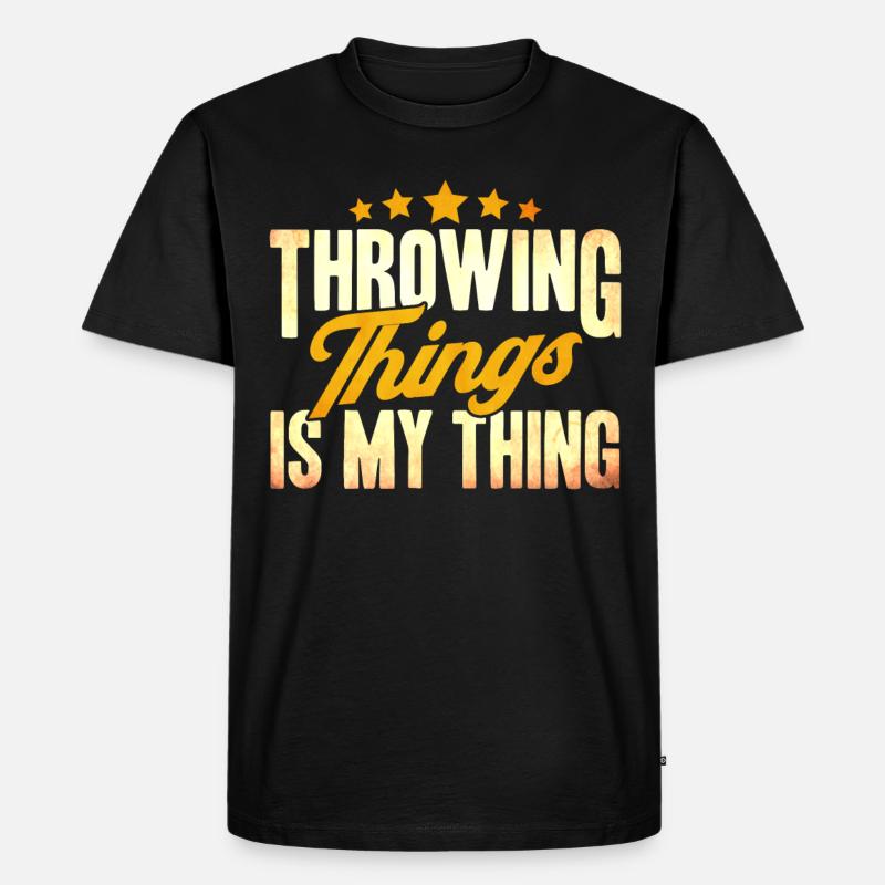 Diskuswerfen Diskuswerfer Geschenk - Männer Premium Bio T-Shirt - Schwarz