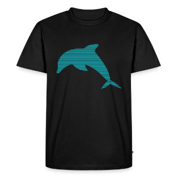 Dauphin - T-shirt Premium bio Homme - noir - Devant - Nico (187cm)
