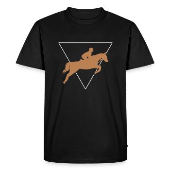Equitation - Men's Premium Organic T-Shirt - black - Front - Nico (187cm)