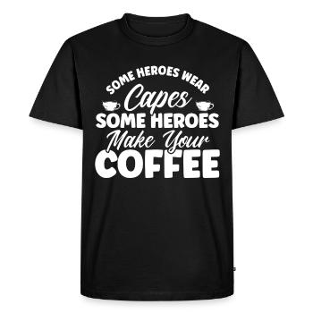 Barista Gift Idea Coffee Lover Coffee Brewing - Men's Premium Organic T-Shirt - black - Front - Nico (187cm)