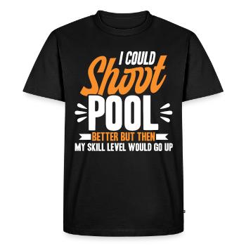 Idée cadeau billard Billard Player Pool Snooker - T-shirt Premium bio Homme - noir - Devant - Nico (187cm)