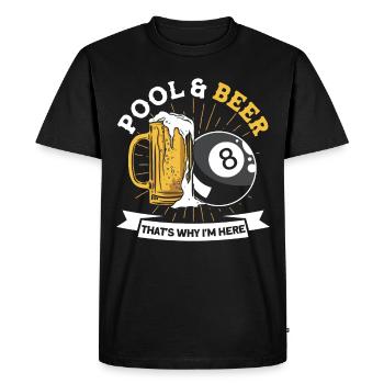 Idée cadeau billard Billard Player Pool Snooker - T-shirt Premium bio Homme - noir - Devant - Nico (187cm)