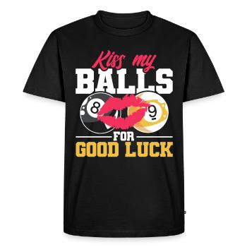 Idée cadeau billard Billard Player Pool Snooker - T-shirt Premium bio Homme - noir - Devant - Nico (187cm)