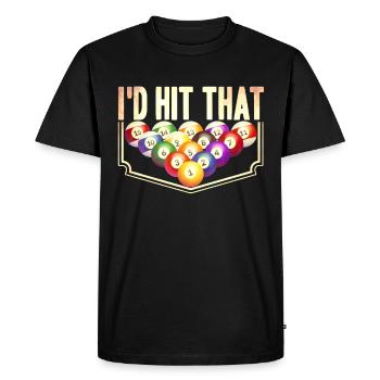 Idée cadeau billard Billard Player Pool Snooker - T-shirt Premium bio Homme - noir - Devant - Nico (187cm)