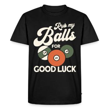 Idée cadeau billard Billard Player Pool Snooker - T-shirt Premium bio Homme - noir - Devant - Nico (187cm)