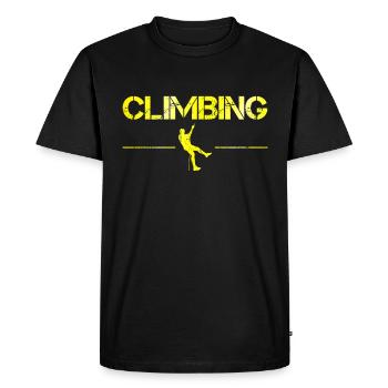 Grimper - T-shirt Premium bio Homme - noir - Devant - Nico (187cm)