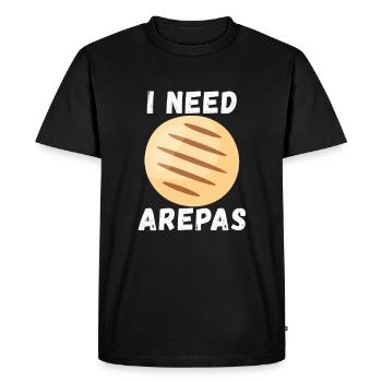 Arepas Citation Drôle Colombien Cuisine Vénézuélienne Arepa - T-shirt Premium bio Homme - noir - Devant - Nico (187cm)