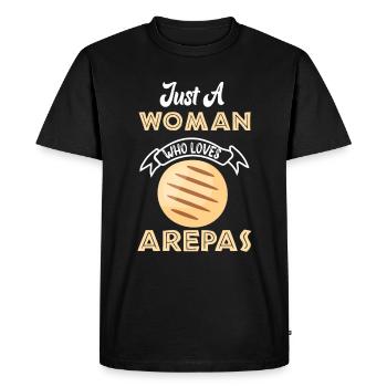 Arepas Citation Drôle Colombien Cuisine Vénézuélienne Arepa - T-shirt Premium bio Homme - noir - Devant - Nico (187cm)