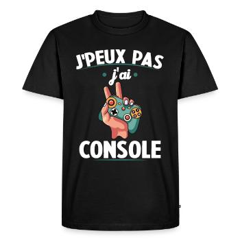 Je Peux Pas J'ai Console Gamer Geek Humour De Jeux - T-shirt Premium bio Homme - noir - Devant - Nico (187cm)