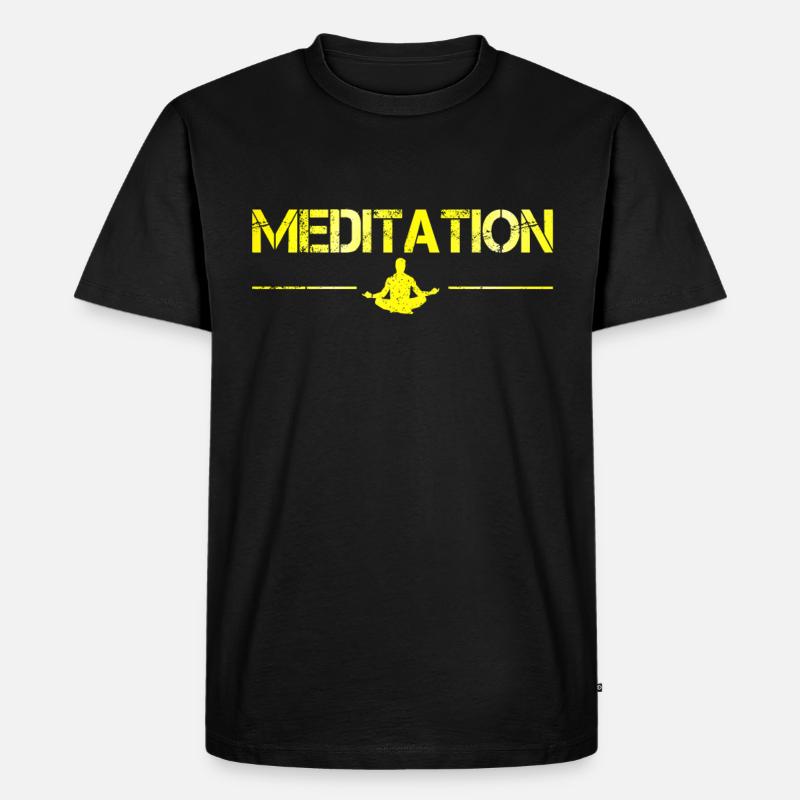 Meditation - Men's Premium Organic T-Shirt - black